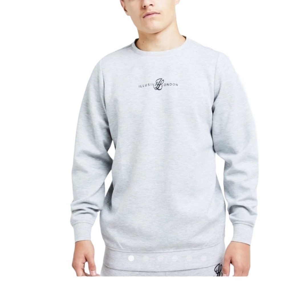 Illusive London Dual Crew Sweater - Grey Unisex